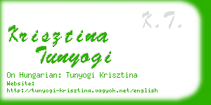 krisztina tunyogi business card